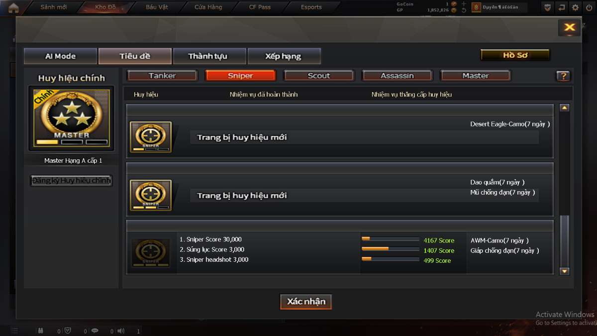 shop acc cf uy tin gia re